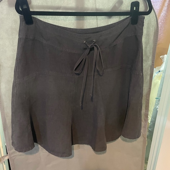Athleta Grey Linen Skirt (Size 6) - Picture 1 of 4